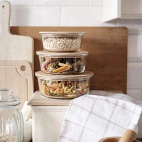 Florina Pojemnik szklany z bambusową pokrywką Clavato, 390 ml, S