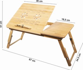 Bambusowy stolik pod laptop GION L