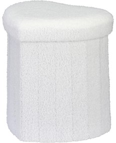 Pufa serce ALLOY, tapicerka baranek, 34 x 28 x 35 cm