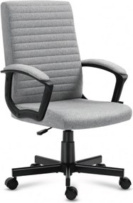 Obrotowe krzesło biurowe z podłokietnikami Ivo, kolor szary