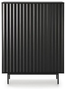 Czarna wysoka komoda 97x130 cm Sierra – Teulat
