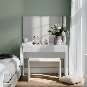 Toaletka biały wysoki połysk/biały 110x50x75.5 annabelle