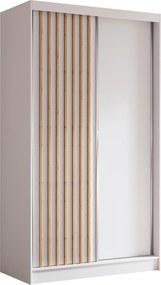 Szafa Przesuwna LAMELLO 120 cm Szafa Dwudrzwiowa Biała