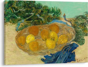 Obraz - Vincent van Gogh, Still Life of  Oranges and Lemons with  Blue Gloves, reprodukcje (70x50 cm)