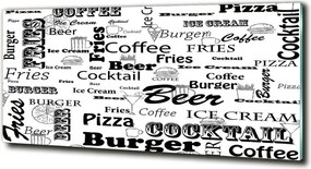 Foto obraz szklany Menu w restauracji
