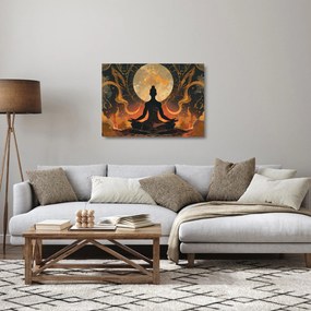 Obraz na szkle - Medytacja (70x50 cm)