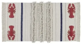 Dywan MINI LOBSTER 80x140 beżowy/czerwony LORENA CANALS