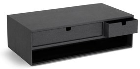 Kartonowy organizer na dokumenty z szufladką Ted Canvas Paper Laminate – Bigso