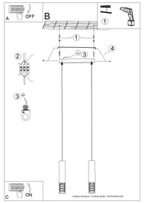 Lampa wisząca LAMI 2 biała SOLLUX  LIGHTING