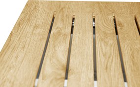 Doppler EXPERT WOOD - ogrodowy rozkładany aluminiowy stół 150/210 x 90 x 75 cm - Towar z drobną wadą (N593)