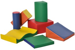 HOMCOM Zestaw miękkich klocków budowlanych 11-częściowy Piankowe zabawki dla maluchów 1-3 lata Kolorowe i bezpieczne | Aosom PL