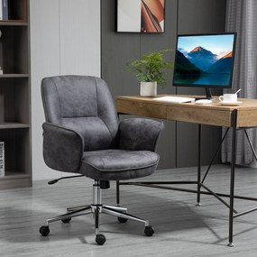 Vinsetto Krzesło Biurowe Ergonomiczne Czarne 48,5x54,5x81-87cm | Aosom PL
