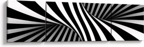 Abstrakcyjny obraz z paskami zebry (170x50 cm)