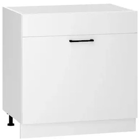 Szafka pod zlew 80 DENIS D80ZL S/1 biała mat STOLKAR