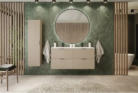 Szafka łazienkowa ryflowana FLOW 120 cm kaszmir