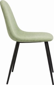 Zestaw 4 Krzese Teok Black Tkanina