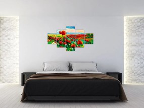 Obraz pola z makami (125x70 cm)