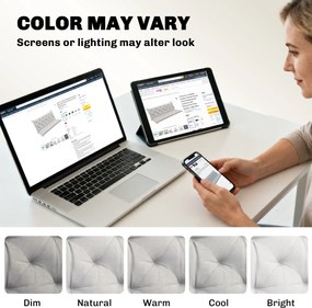 Outsunny Poduszka na Ławkę 3-Osobową 150x98x8 cm z Taśmami, Poduszka na Meble Ogrodowe i Huśtawkę Hollywoodzką, Jasnoszary