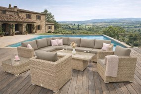 Zestaw rattanowy MALIBU dla 8 osób (cappuccino)