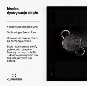 Klarstein Masterzone 90cm Płyta Indukcyjna 5 Stref Gotowania Czarny