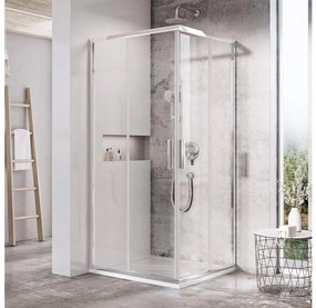 Ravak X1LM70C00Z1-Kabina prysznicowa narożna czteroczęściowa BLIX SLIM 90x90 cm chrom błyszczący