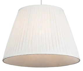 Lampa wisząca Retro kremowa 45cm - Plisse Retro Oswietlenie wewnetrzne