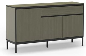 Ciemnozielona niska komoda 140x80 cm Lorenza – Marckeric