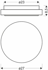 Biały kryształowy plafon sufitowy LED - Z076-Zasiox