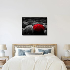 Obraz na szkle otwartych parasoli (70x50 cm)