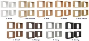 Kwadratowe półki wiszące na kwiaty wenge Z2-G98