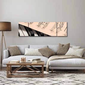 Obraz fortepianu z nutami (170x50 cm)