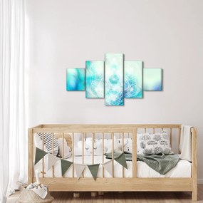 Obraz - Merkaba w turkusowym tle (125x70 cm)