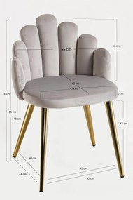 Rcznie zote aksamitne krzeso