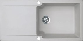 Lisse zlewozmywak dwustronny 1 duża komora 1 ociekacz z żywicy w kolorze szarym - Essebagno