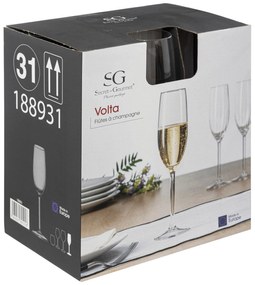 Kieliszki do szampana VOLTA, 6 sztuk x 210 ml