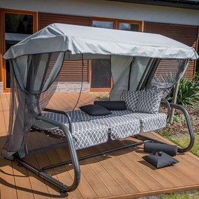Huśtawka ogrodowa z moskitierą Venezia Lux H030-06PB PATIO