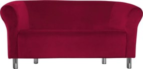 Sofa Milo tkanina Welur wygodna sofa tapicerowana do salonu i poczekalni : Kolor nogi - Chrom, Kolor tkaniny - VELVET - MG31, Typ tkaniny - Velvet, Wysokość nogi - 15 cm