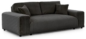 Ciemnoszara sztruksowa sofa 213 cm Justin – Ropez