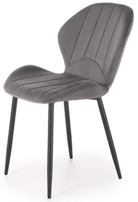 Krzesło tapicerowane K538 VELVET szare HALMAR