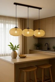 Wisząca lampa z ryflowanymi kloszami beżowa Z0-N22