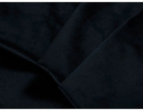 Ciemnoniebieska aksamitna rozkładana sofa ze schowkiem 250 cm Wicklow – Cosmopolitan Design