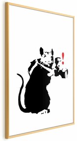 Plakat Szczur fotograf 21x30 cm z ramą złotą bez marginesu ARTGEIST B