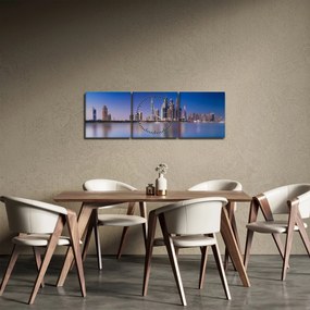Obraz drapaczy chmur (z zegarem) (90x30 cm)