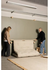 Lniana rozkładana sofa w naturalnym kolorze 135 cm Hooked – Karup Design