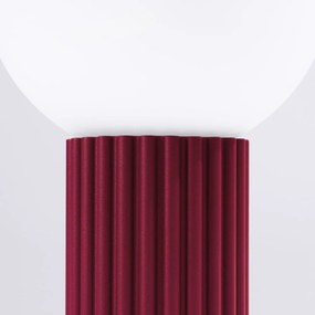 Bordowa lampa stołowa ze szklanym kloszem (wysokość 19 cm) Orbital – Nice Lamps