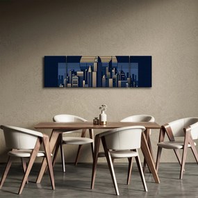 Obraz – Geometryczne miasto (170x50 cm)
