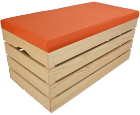 Pufa kufer skrzynia drewniana sosnowa siedzisko 80cm naturalna