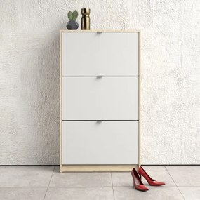 Głęboka szafka na obuwie Roma 3D dąb sonoma / biały