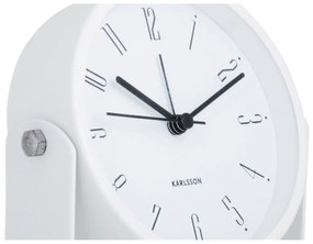Karlsson  5989WH designerski budzik biały,średnica 12 cm