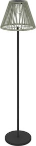 Outsunny Lampa solarna na stojaku Rattan z czujnikiem światła 25 LED Ø33 x 135 cm